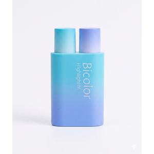 1 Piece Bicolor Highlighters for Notes, Study, and Office Use