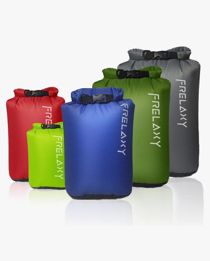 Frelaxy Dry Bag 3-Pack/5-Pack, Ultralight Dry Sack, Outdoor Bags Keep Gear Dry for Hiking, Backpacking, Kayaking, Camping, Swimming, Boating
