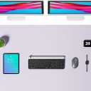 Aothia Faux Leather Desk Mat  Large Mouse Pad, Non-Slip PU Leather Blotter, Waterproof Writing Surface for Office and Home (Soft Lavender, 47.2" x 23.6")