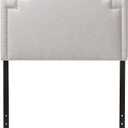Baxton Studio Gallia Modern and Contemporary Dark Grey Fabric Upholstered Headboard, Twin