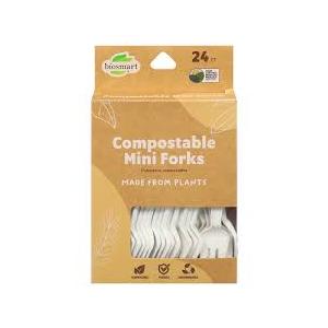 Biosmart Compostable Mini Forks, PLASTIC CUTLERY Biosmart Compostable Mini Forks, PLASTIC CUTLERY