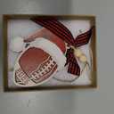 Football Christmas Ornaments 2025 - Unique Keepsake with Santa Hat  Wooden Ornament Tree Decoration - Gift for Football Fans & Sport Lovers