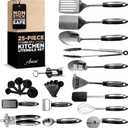 Asani 25-Piece Stainless Steel Kitchen Utensil Set, Non-Stick Cooking Tools