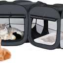 Cat Playpen, Cat Cage, Cat Crates for Indoor Cats, Cat Kennel Enclosure-L | 2 in 1 Cat Play Pen, Collapsible Cat Cage Crate for Indoor Cats, Independently Usable Cat Tents, Cat Enclosure Kitten Playpen