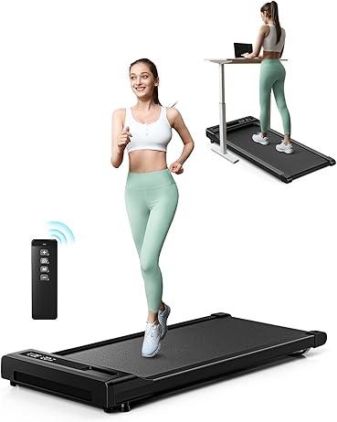 Walking Pad 2 in 1 for Walking and Jogging, Under Desk Treadmill for Home Office with Remote Control, Portable Walking Pad Treadmill in LED Display