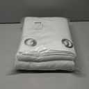 NICETOWN 100% Blackout Window Curtain Panels, Cold and Full Light Blocking Drapes with Black Liner for Nursery, 84 inches Drop Thermal Insulated Draperies (White, 2 Pieces, 52 Wide Each Panel)