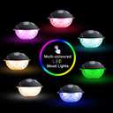 Blufree Floating Pool Speakers with Colorful Lights, IP68 Waterproof Bluetooth Speaker for Pool, Crystal Clear Sound Hot Tub Speaker for Pool, Spa and Outdoor