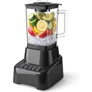 OLIXIS Professional Kitchen Blender, 850 Peak Watts Full-Size Multi Function Blender, 54oz Glass Jar, 4 Speed Pulse Mode, Ice & Frozen Fruit Processing