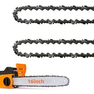 2 Pack 16 Inch Chainsaw Chain 56 Drive Links .050" Gauge, 3/8" Pitch, 16" Replacement Chain Low-Kickback Chainsaw Chains Compatible with Craftsman, Echo, Homelite, Poulan and more