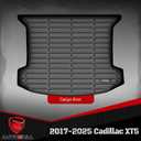 Cargo Liner Compatible with 2017-2024 Cadillac XT5 Cargo MatAll Weather Protection Trunk Liner Rear Trunk matBlack