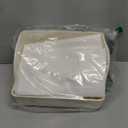 Automatic Parakeet Bird Bath with Pump, Large Bird Shower Fountain Indoor Bathtub with Running Water, Parrot Bath Tub Faucet for Pet Birds, African Grey, Cockatiel, Conure, Budgie, Lovebird (Square - White)