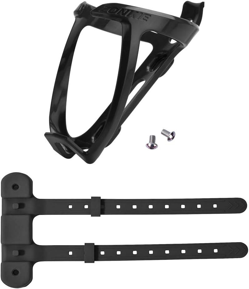 Bicycle Bottle Cages, Plastic Bike Bottle Holder with Cage Mounting Base (Black)