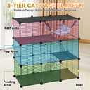VISCOO Cat Cage, 3-Tier DIY Catio Cat Enclosures, 36" x 16" x 36" Cat Playpen Indoor & Outdoor with Hammock, Detachable Metal Wire Kennel Cats Crate, 3x1x3 Exercise Place for 1-2 Kitten/Squirrel