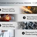 RTZEN Decorative Metal Curtain Tiebacks - Farmhouse Wrought Iron Curtain Holdbacks - Drapery Holders for Wall - Unique Metal Tie Backs for Curtains - 2 Pcs (Black Loophole) (Medium)