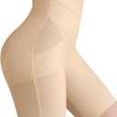 Djpoaug Tummy Control Shapewear for Women, High Waisted Body Shaper Shorts Butt Lifting Shapewear Panties Under Dress (X-Large, Nude)