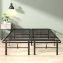 Zinus Rumi 14in Queen Metal Bed Frame, Quick Assembly SmartBase Mattress Foundation, Heavy Duty Sturdy Steel with No Box Spring Needed, Eco-Friendly Packaging, Black