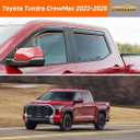Window Visors Rain Guards FIT 20222025 Toyota Tundra CrewMax in-Channel Vent Deflectors 4PC Set All-Weather