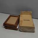 KINLINK 4x6 Picture Frame Rustic Brown Set of 4, Wooden Photo Frames with Plexiglass for 4x6 without Mat for Table and Wall Display