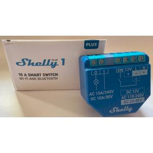 Shelly Plus 1 UL - WiFi & Bluetooth 15 A Smart Relay Switch