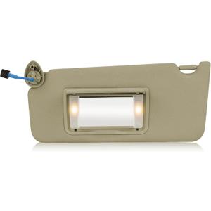 TadaMark Left Driver Side Sun Visor Fit for Honda Accord 2008 2009 2010 2011 2012 2013 2014 2015 2016 2017 Beige with Light Replace # 83280-TA0-A91ZB