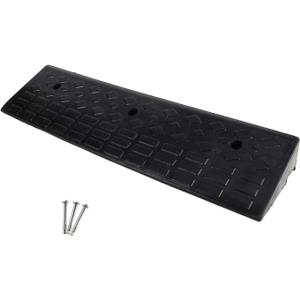 MYOYAY 4'' Rise Rubber Curb Ramp Heavy Duty Rubber Threshold Ramp 10 Ton Car Vehicle Curbside Driveway Ramp for Loading Dock Sidewalk Wheelchair, 38'' (L) x 9.84'' (W) x 4'' (H) (4inch)