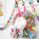Easter Bunny Butt Wreath, Spring Door Decoration Kit, Colorful Ribbon and Floral Design, 18 x 15.9 Inches, Indoor Outdoor Welcome Sign (Classic)