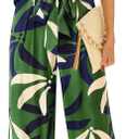 PRETTYGARDEN Women Summer 2 Piece Outfits 2026 Short Sleeve Knit Top Floral Print Belted Wide Leg Pant Sets With Pockets (Blue, XL)