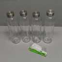 Epica Clear Glass Bottles with Lids, 18oz Resuable Glass Water Bottles for Juicing with Stainless Steel Cap to store Milk, Smoothie, etc., 100% Leak Proof, Durable and Dishwasher Safe (Set of 4)