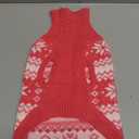 KOOLTAIL Cable Knit Dog Sweater Turtleneck, Cold Weather Pullover Classic Knitwear, Snowflake Pattern Thick Warm Winter Pet Clothes, Dog Christmas Sweater for Small Medium Large Dogs Girl, Pink S/M