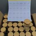 NETANY 36 Pcs Glass Spice Jars with Bamboo Lids, 4 oz Glass Jars with Minimalist Farmhouse Spice Labels Stickers, Collapsible Funnel, Seasoning Storage Bottles for Spice Rack, Cabinet, Drawer