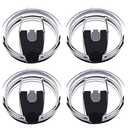 JLDLAI 4 Pack 20 oz Tumbler Lids for YETI and More Tumblers,Cup,Travel Coffee Mug Spill Proof Splash Resistant Silicone Sliding Covers(Black)
