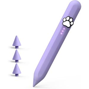 Kid-Friendly Stylus Pen for iPad(2018-2025), Fast Charge Kids Active Pencil with Tilt Sensitivity & Palm Rejection for iPad 11/10/9/8/7/6, Air 7/6/5/4/3/M3/M2, Pro 13"/12.9"/11"/M4, Mini 7/6/5, Purple