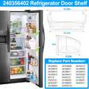 [2 PACK] UPGRADED FFSS2615TS0 LFSS2612TF0 LFSS2612TE0 LFSS2612TP0 LFSS2612TF4 FFSS2615TS2 FGHS2631PF4A Refrigerator Door Bin Compatible with Frigidaire Door Shelf 240356402 Refrigerator Door Shelves