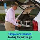 Medline Heavy-Duty Bariatric Folding Walker with 5 Wheels and Durable Handles, 500 lb. Weight Capacity