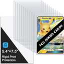 25PCS 5.4" x 7.5" Jumbo Card Sleeves, Rigid Print Protectors Clear Hard Plastic Large Card Sleeves for Jumbo Card, Top Loading Rigid Card Sheet Protectors for Postcards, Photos, Trading&Sports Cards