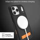 ZAGG Sedona Snap Case with Kickstand for iPhone 17 Pro Max - Flood Black, Drop Protection (13ft/4m), Multi-Layer Protection, with Camera Button, MagSafe Phone Case with Impact-Absorbing Bumpers