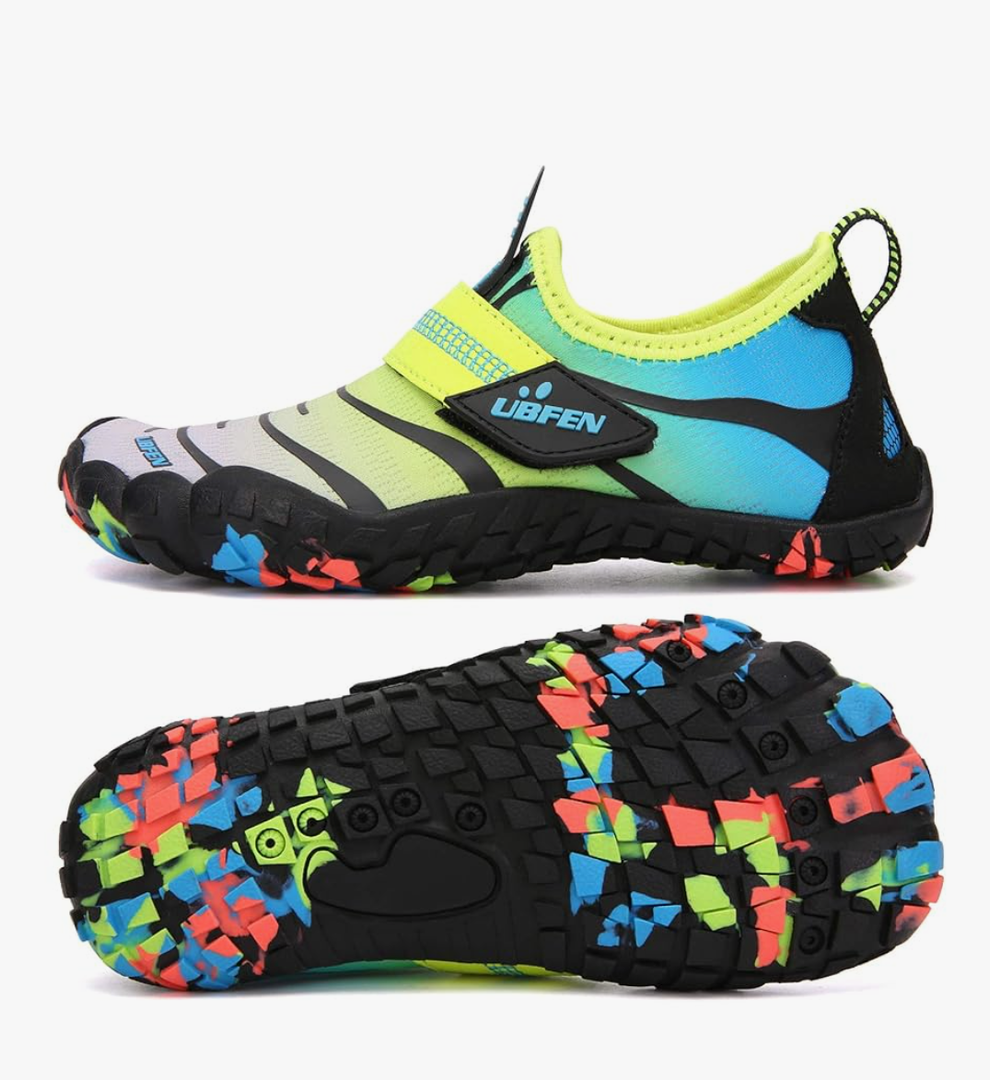 UBFEN Water Shoes for Kids Boys Girls Aqua Socks Barefoot Beach Sports Swim Pool Quick Dry Lightweight Toddler Little Big Kid Size 3 Big Kid
