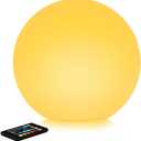 12 Inch Solar Glowing Ball Light Outdoor, Solar Garden Globe Light w/Remote, RGB Color Changing Waterproof Large LED Orb Lights, Landscape Lighting Mood Lamp w/Ground Stake for Patio Yard Lawn Path