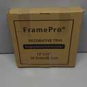 FramePro Decorative Tray 12in Round Wood Beaded - Brown Serving Tray Risers for Living Room, Coffee Table, Kitchen or Farmhouse Display