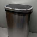 BestOffice | 13 Gallon Stainless Steel Trash Can with Lid | Steel
Automatic Touchless Garbage Can | Odor Control | Modern Oval Design | Easy to Clean | For Kitchen, Bathroom, Office or Home