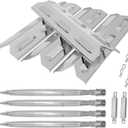 Grill Parts for Kenmore 4 Burner Grill 146.34611410 146.23678310 146.10016510 146.23679310 146.16142210 146.23673310, Heat Plate & Burner Kit for Kenmore Grill Replacement Parts