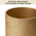 Gold Waste Basket Luxury Stone Bathroom Garbage Can, Modern Bathroom Office Trash Can, Resin Wastebasket, Garbage Receptacle Bin for Bathrooms, Offices, Powder Rooms, Kitchens (Gold)
