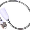 CAARLA Lamp Holder Light Weight Flexible E27 to E27 L+E+D Screw Lamp Base Bulb Sockets Extender Extension Light Holders Lamp Base Light Sockets Adapter(595MM)