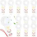 12 Pcs Wedding Favor Small Personal Portable Fan Mini Handheld Fan Bulk Small Fans Cute Fans for Guest Women Men Travel Camping (Bride & Groom)