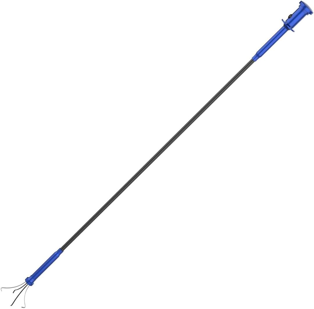 Grabber Tool Magnetic Four-claw Picker, Bendable Hose Reacher Pickup Sweeper with LED Lights, Flexible Long Handy Reaching Assist Tool for Litter Pick/Home Sink/Drain, Grabber Reacher Tool