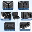 File Organizer Storage Box with Combination Lock and Handle, 14.2x9.4x4.5 Inch, Portable Locking Hard Briefcase for Paperwork Documents & Valuables, Security Box for Office Business Trip