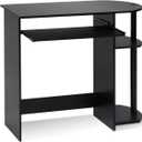 Furinno Simplistic Easy Assembly Computer Desk, With Keyboard Tray, Espresso/Black, 15.8 x 31.5 x 28.4 Inch
