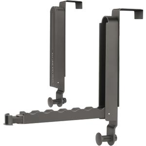 Majewel Over The Door Hooks Hanger 2 Pack, Adjustable Foldable Drying Rack for Laundry, Towels, Bags, Bathroom, Black