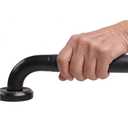 16-inch Textured Grab Bar for Bathtub and Shower, Oil Rubbed Bronze Finish, 1.25-Inch Diameter, Bathroom Toilet Saftey Hand Rail, Wall-Mounted, Great for Towel Holder/Stair Handrail