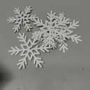 Qunclay 20 Pcs Wooden Snowflake Decorations 3D Snowflake Tabletop Decor Winter Signs and Centerpiece for Winter Wonderland Decorations Xmas Tiered Tray Decor(White)